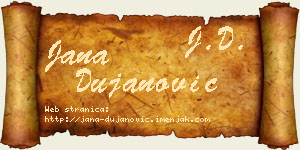Jana Dujanović vizit kartica